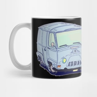 Vintage French van in vector style Mug